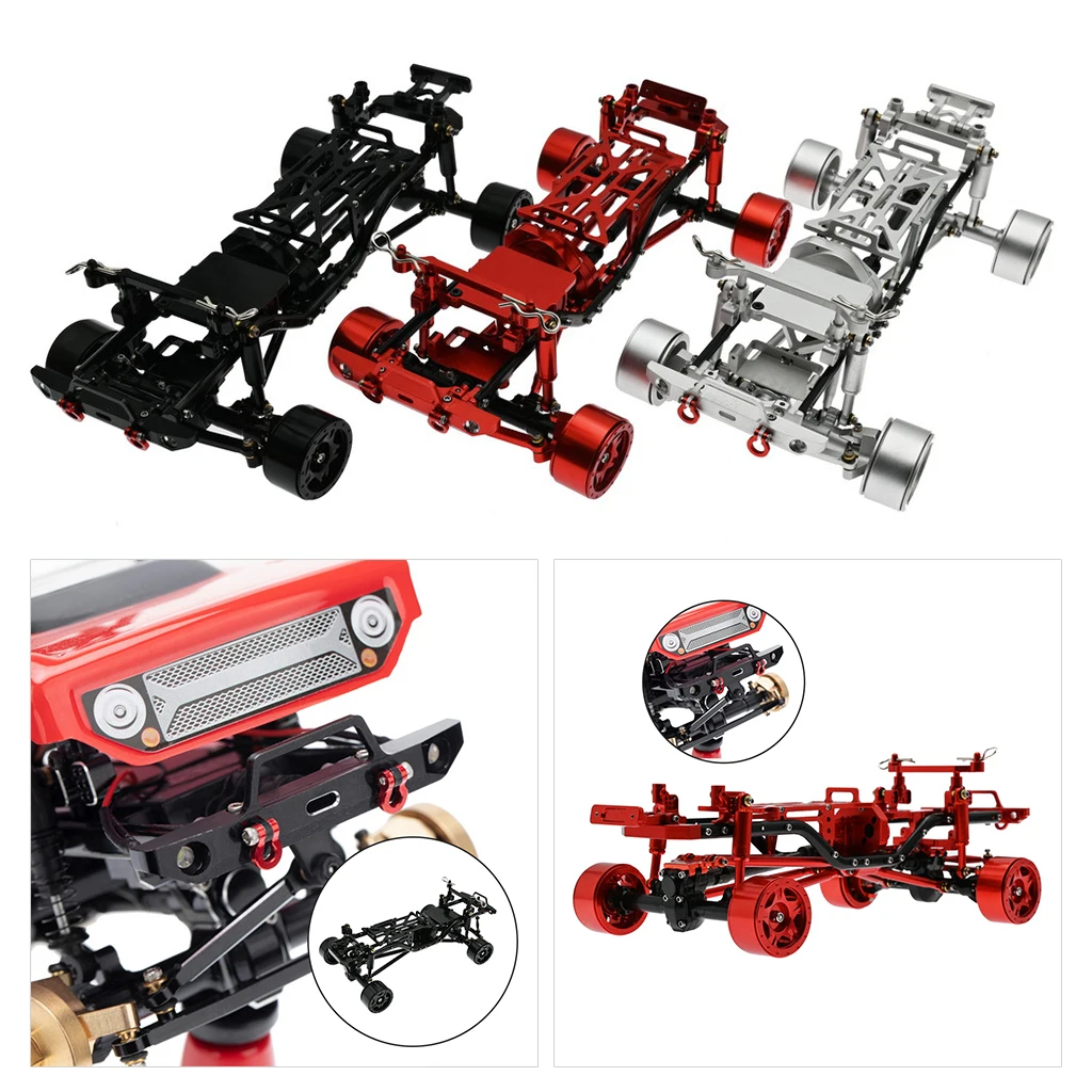 

Aluminum Alloy SCX24 Frame Rails Left & Right Frame Chassis for 1/24 Axial SCX24 AXI90081 RC Crawler