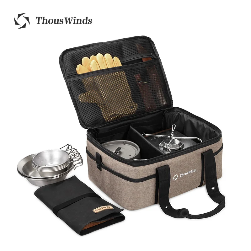 Thous Winds Camping Storage Bag picnic basket outdoor camping Lamps Gas Stove Gas Canister Pot carry bag storage sack Picnic Bag