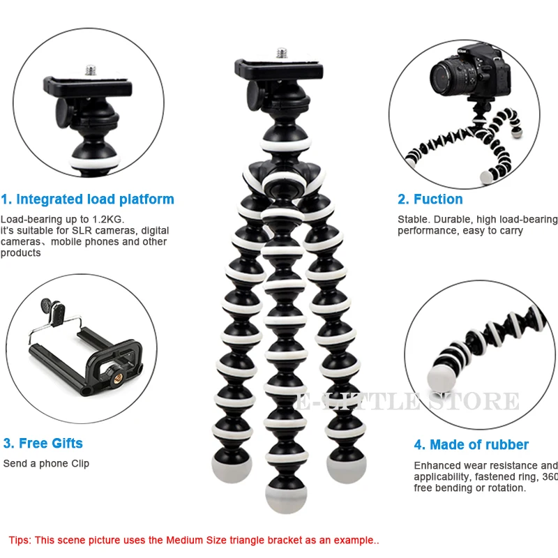 octopus tripod stand flexible gorillapod for mobile phone camera table desk mini tripod phone for iphone huawei samsung xiaomi free global shipping