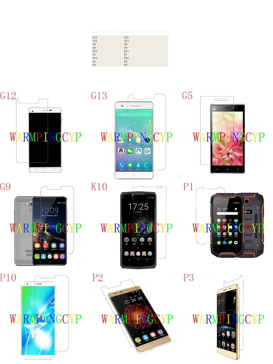 Защитная пленка для экрана OUKI G12 G13 G5 G9 K10 P1 P10 P2 P3 | Мобильные телефоны и аксессуары