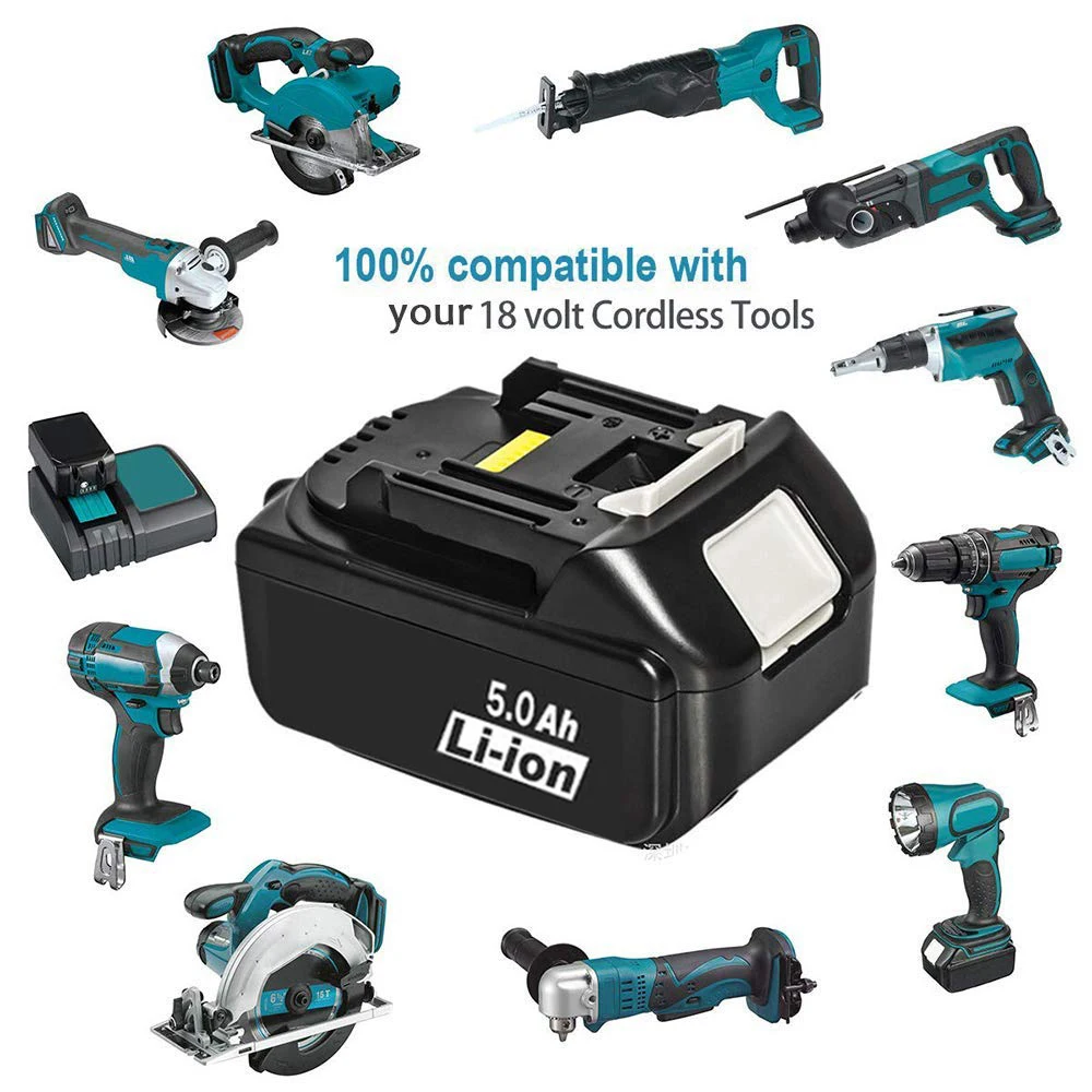 Сменный аккумулятор 18 в 5000 мАч для литий ионных электроинструментов Makita LXT BL1850