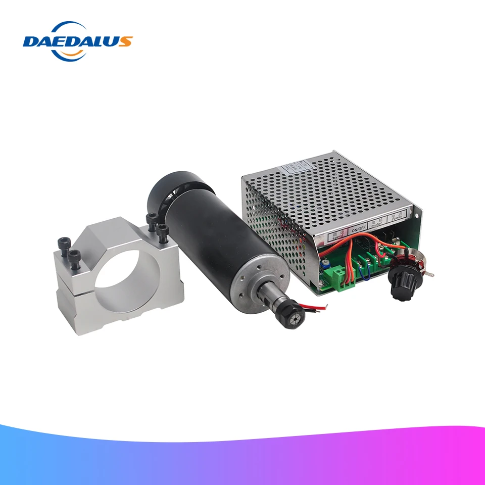 500W luftgekühlter Spindelmotor DC CNC0.5kw шпинделя ER11 Fräsmotor 110V 220V Schaltnetzteil 52MMDIY Стил Гарнер