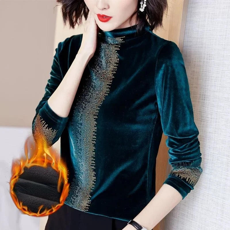 

Водолазка женская, флисовая, с длинным рукавом, весна-осень, X491