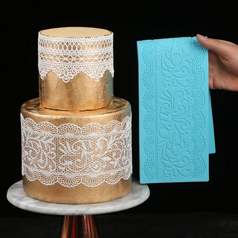 Силиконовая форма с цветочной каймой кружевной коврик инструмент для украшения