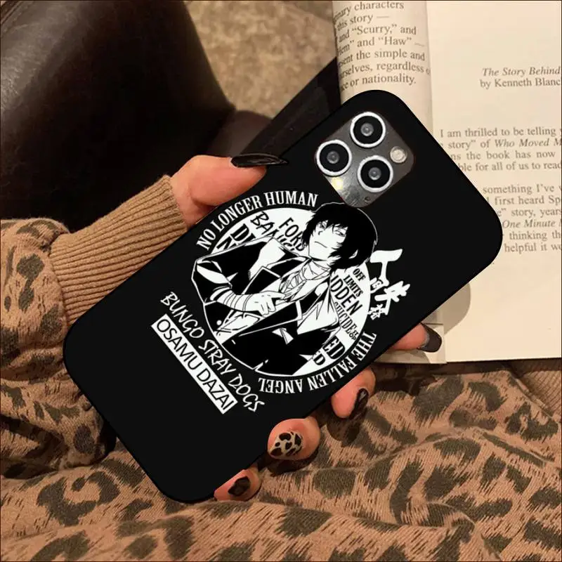 Bungo бродячие собаки тёмный Осаму дазай чехол для телефона iphone 13 8 7 6S Plus X 5S SE 2020 XR 11 12