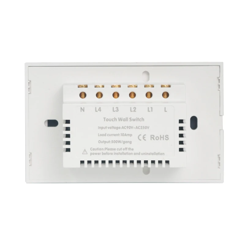 WIFI сенсорный светильник настенный выключатель Золотое стекло синий светодиод