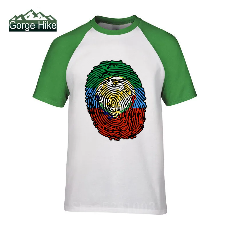 Дагестанская ДНК футболка daedestan флаг отпечаток пальца в полоску мужская 100%