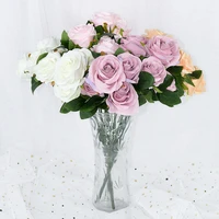 10pcsbouquet rose peony artificial silk rose flowers wedding home diy decoration festival party scrapbooking crafts fake flower