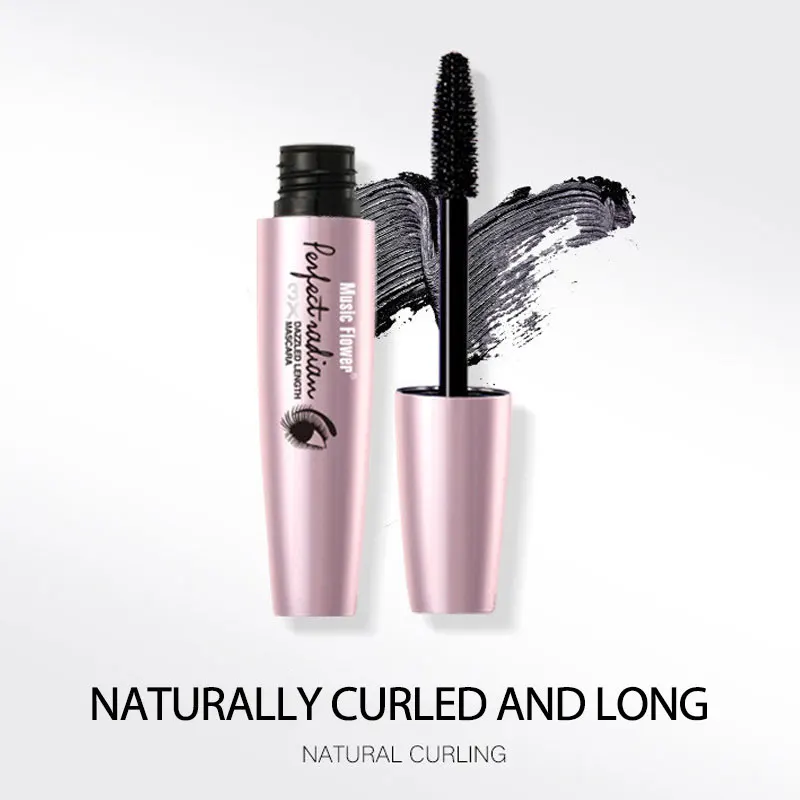 

Music Flower Pink Fat Mascara Long-lasting Waterproof Non-smudge Setting Thick Curling Naturally Long Mascara Eyes Makeup TSLM1