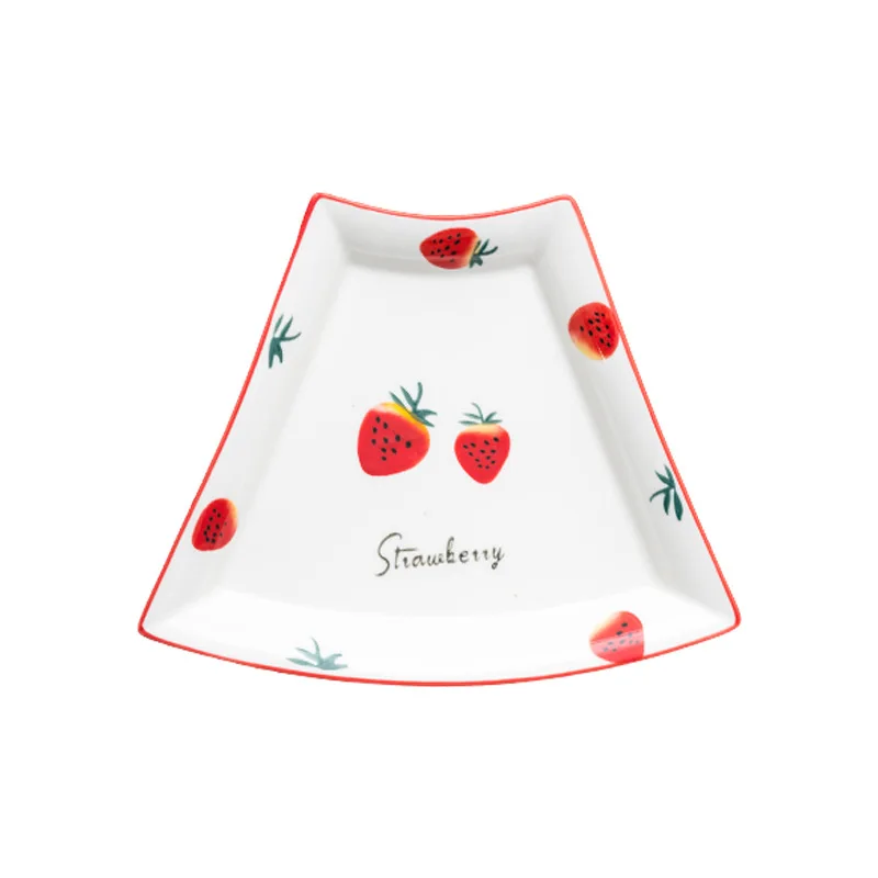 

Strawberry ceramic platter tableware set plate bowl home creative online celebrity reunion dinner fan plate