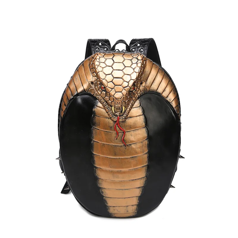 Роскошные брендовые крутые рюкзаки с рисунком Змеиный король школьная сумка для
