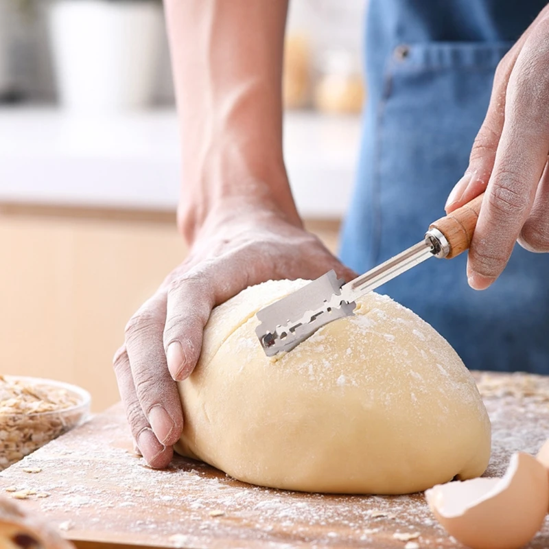 

Danish Dough Whisk Bread Mixer Set Hook Dutch Whisk Stainless Steel Bread Slicer Dough Scraper Blades for Bread Dough