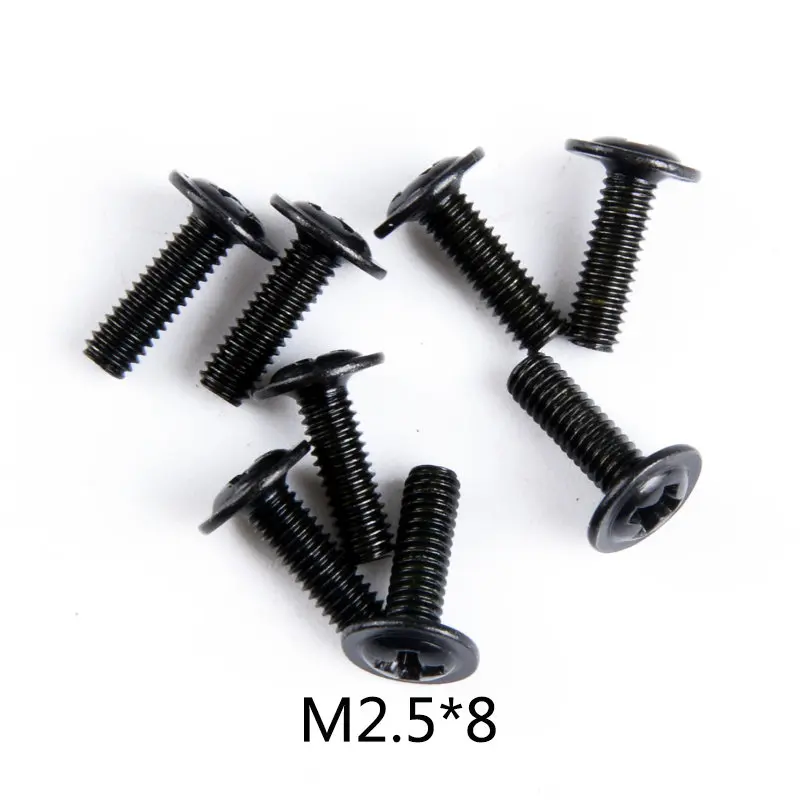 0125 Wltoys 12428 RC автомобиль запасные части саморезы с полукруглой потайной головкой Винты с плоской головкой и крестообразным шлицем половина штифт M2 M2.3 M2.5 M3 M4 винты для RC автомобиль - Цвет: 0125
