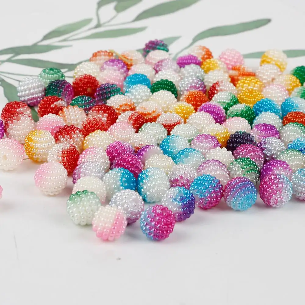 Двухцветные Акриловые бусины Bayberry из АБС пластика с имитацией жемчуга