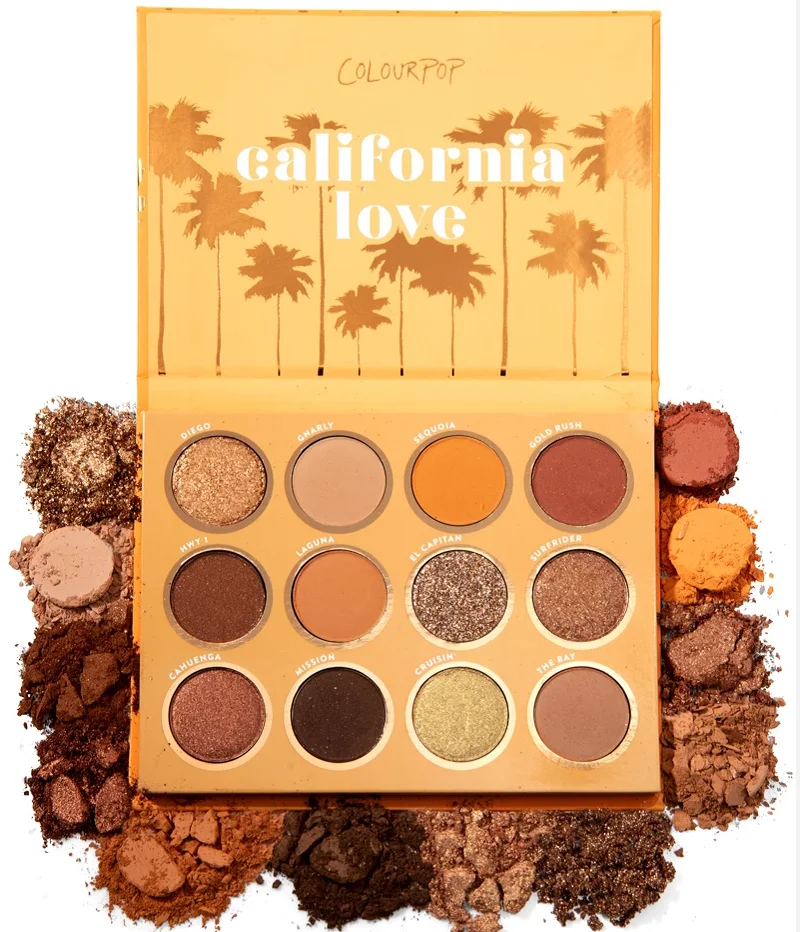 Палитра теней colorpop 12 цветов california love