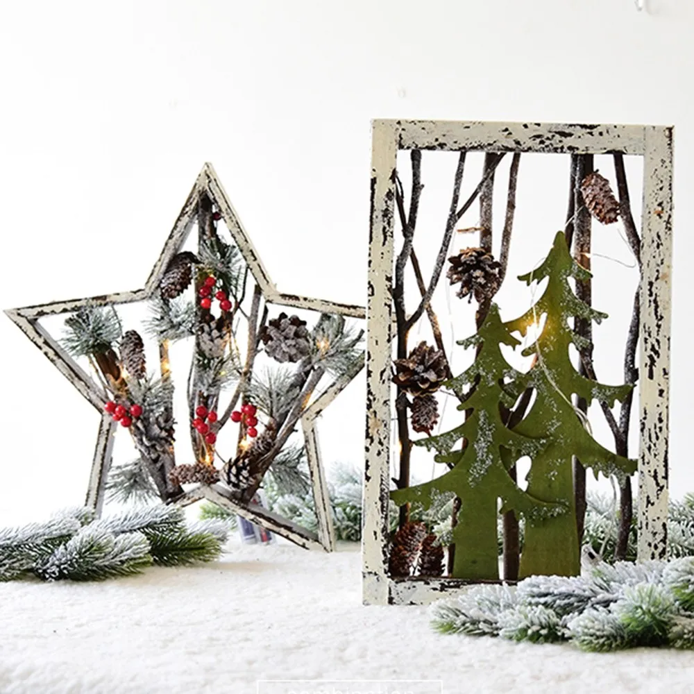 Рождественские украшения квадратные настенные подвесные Обои для рабочего