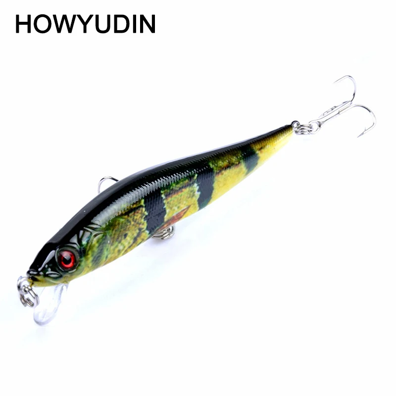 

1Pcs Colorful Painting Minnow Fishing Lure Isca Artificial 3d Eyes Hard Lure Wobbler Leurre Peche Fishing Lures Pesca 10cm 10g