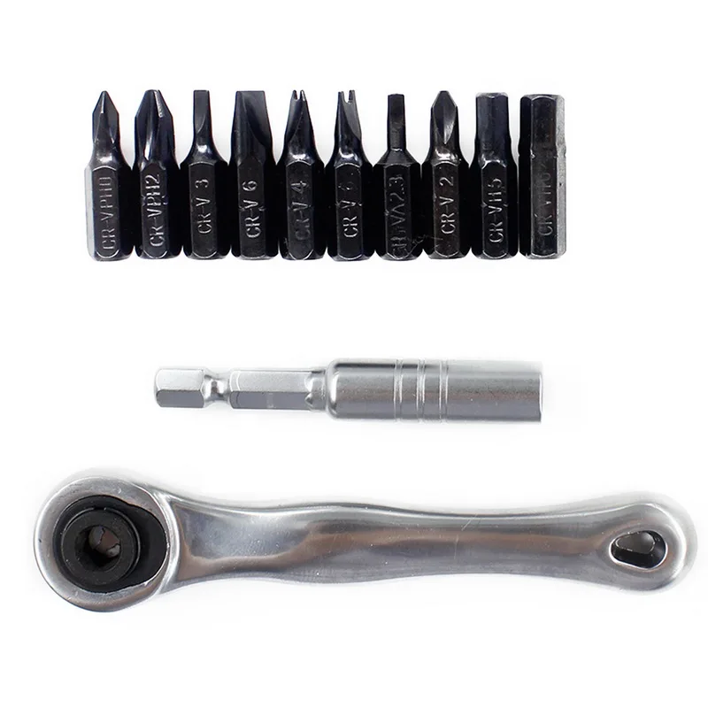 Набор инструментов для ремонта отвёртка с трещоткой насадки сумкой хранения 1