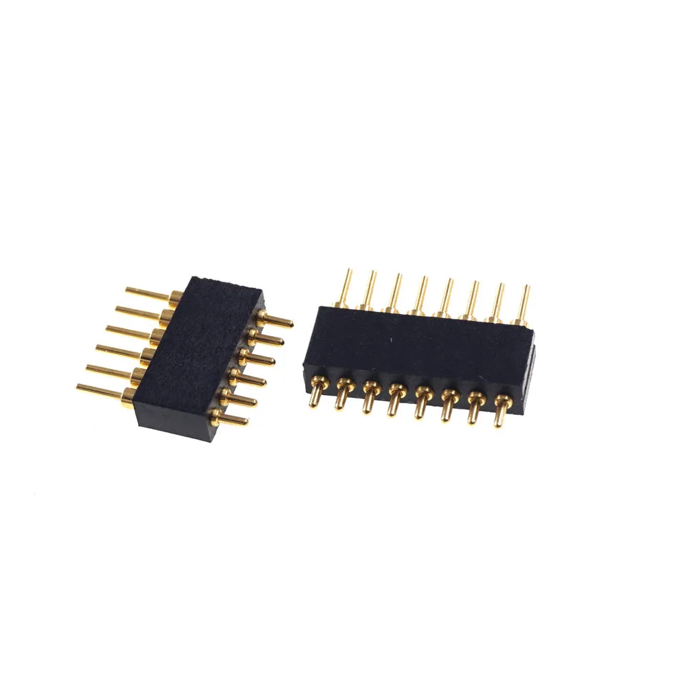 

20 Pcs Spring Loaded 1.27 MM Pogo Pin Connector 0.05 Inch Pitch Male Header Single Row Through Holes PCB Solder Probe 6.4 High