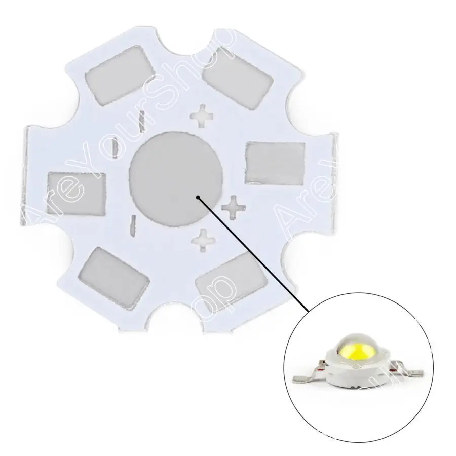 1 Вт 3 5 LED теплоотвод алюминиевая Базовая пластина панель печатная плата 20 мм