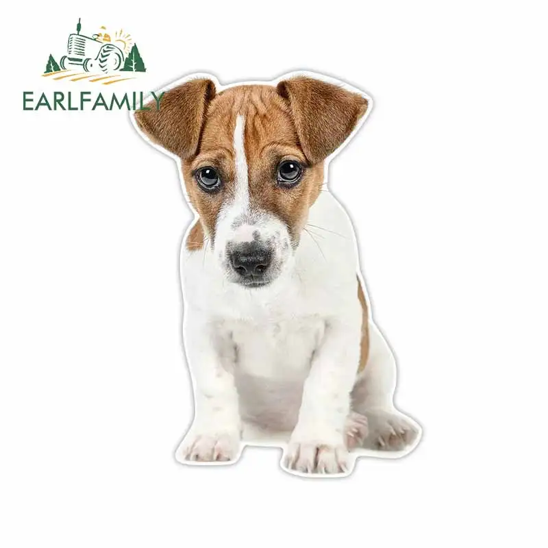 

EARLFAMILY 13cm x 9.4cm For Jack Russell Terrier Vinyl Car Wrap Decals Waterproof Stickers Car Styling Laptop Accessories Decals