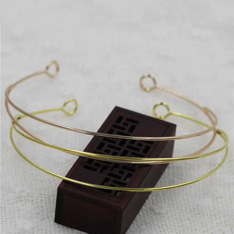 Тиары ручной работы с двойной латунной проволокой женские диадемы подставкой