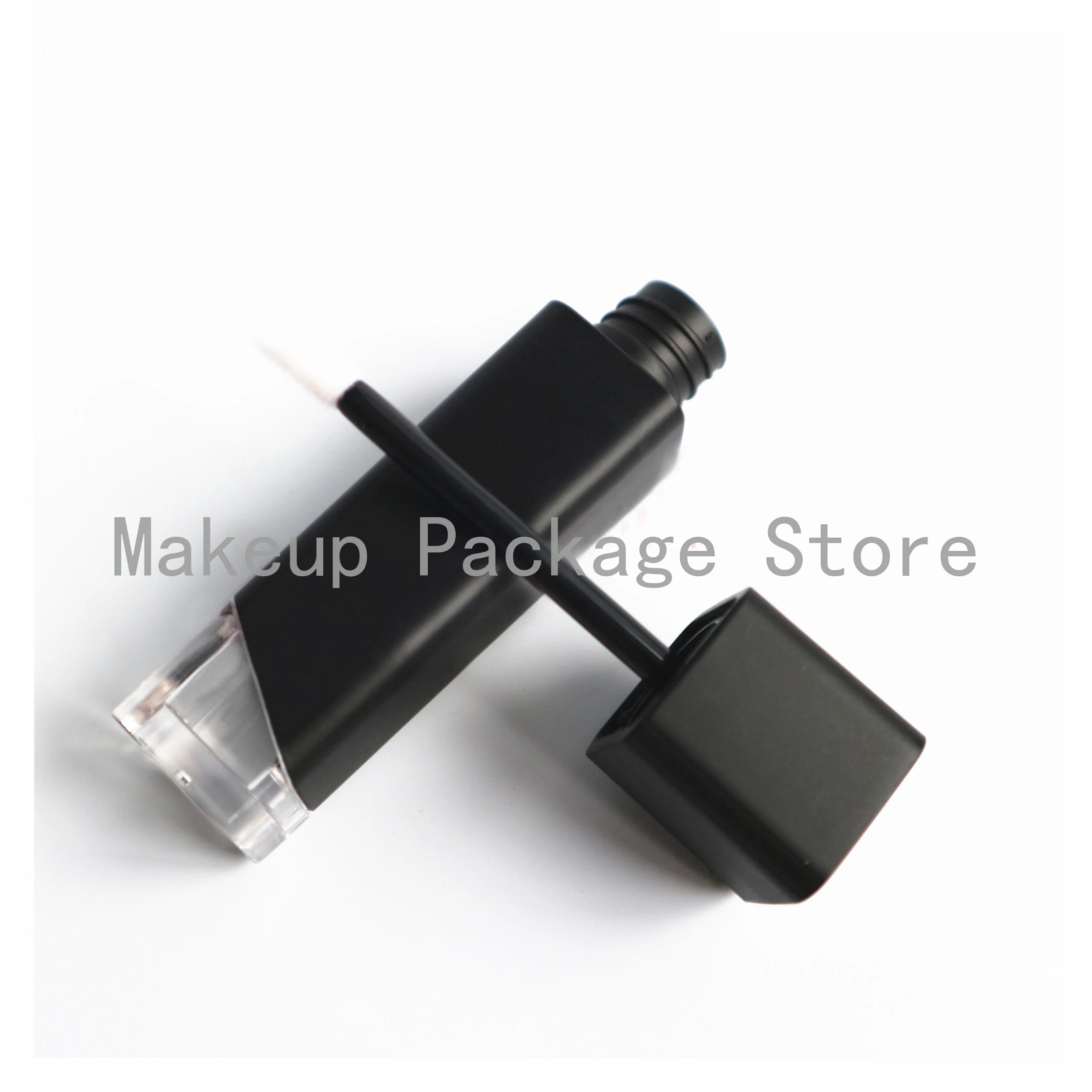 

10/20/50pcs Empty Square Matt Black Lip Gloss Tube Cosmetic DIY Lip Glaze Pipe Shell Makeup Refillable Container vials Bottles