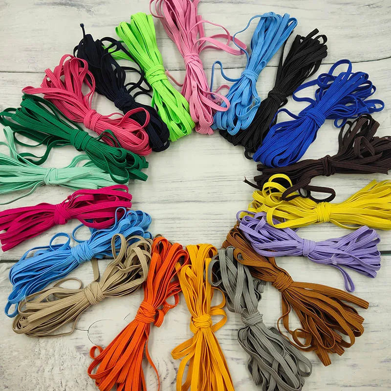 

4meters Elastic Ribbon High-Elastic Elastic Band Rubber Band Elastic Line Lace Trim Sewing Waist Band Garment DIY Accessories6mm