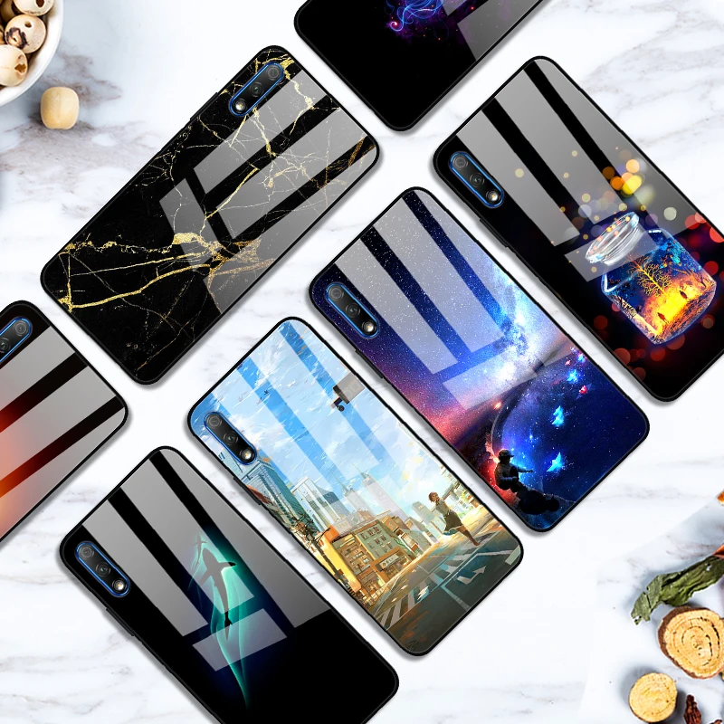 Роскошный чехол для huawei Honor 9X, чехол из закаленного стекла, силиконовый чехол для телефона huawei Honor 9X X9 9 X, чехол s для Honor 9X