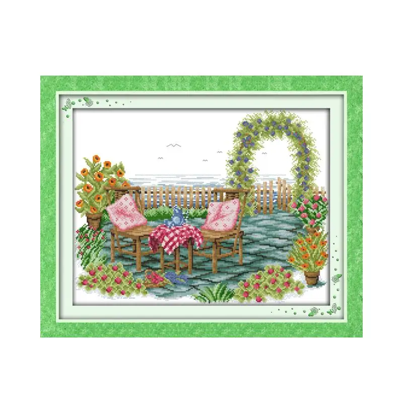 

Sunshine home cross stitch kit 14ct 11ct count printed canvas stitching embroidery DIY handmade needlework