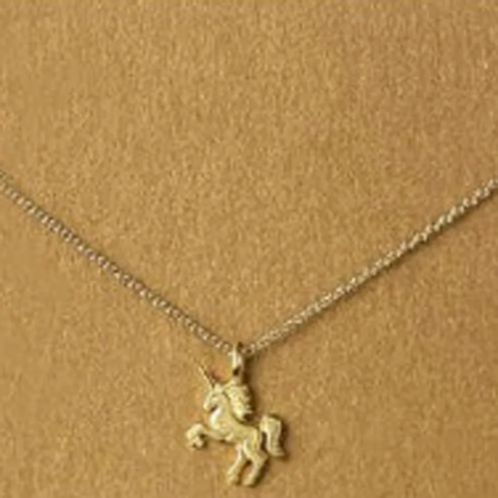 Новый стиль Единорог Лошадь колье подвески свитер цепь сплав для женщин платье