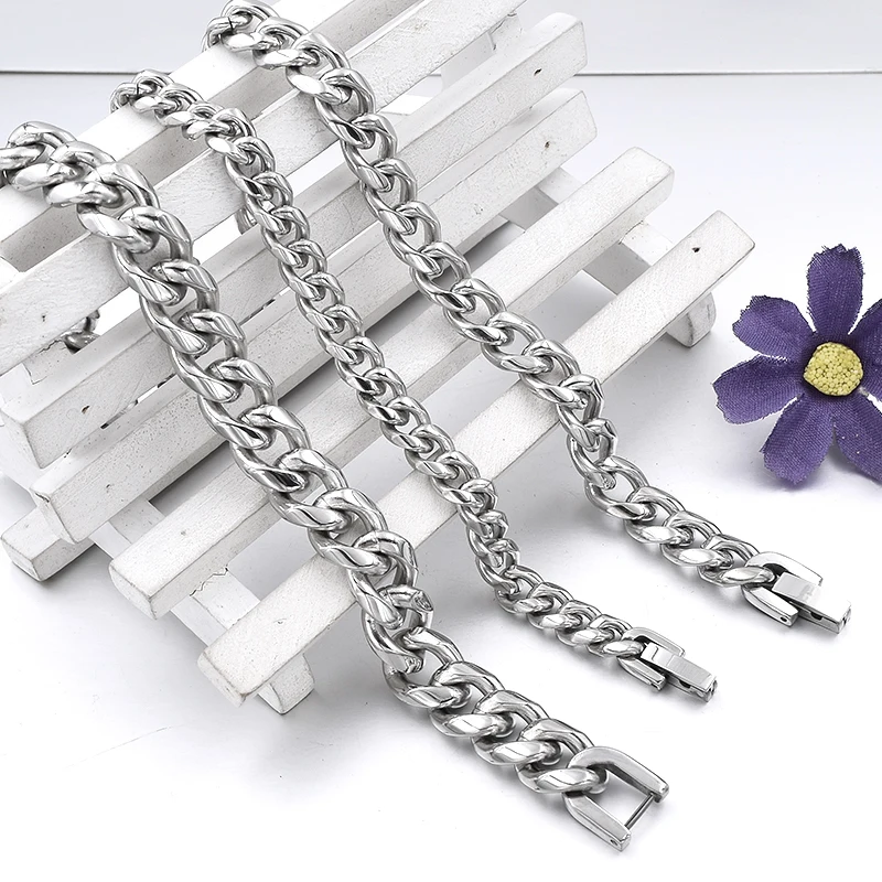 Мужской браслет из нержавеющей стали GOKADIMA WB054 кубинская цепь украшение для