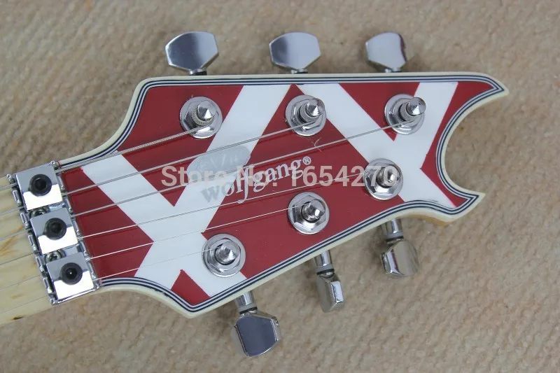 Высокое качество-новое поступление EVH Вольфганг Custom Shop электрогитара в красно-белой линии оптом 150604