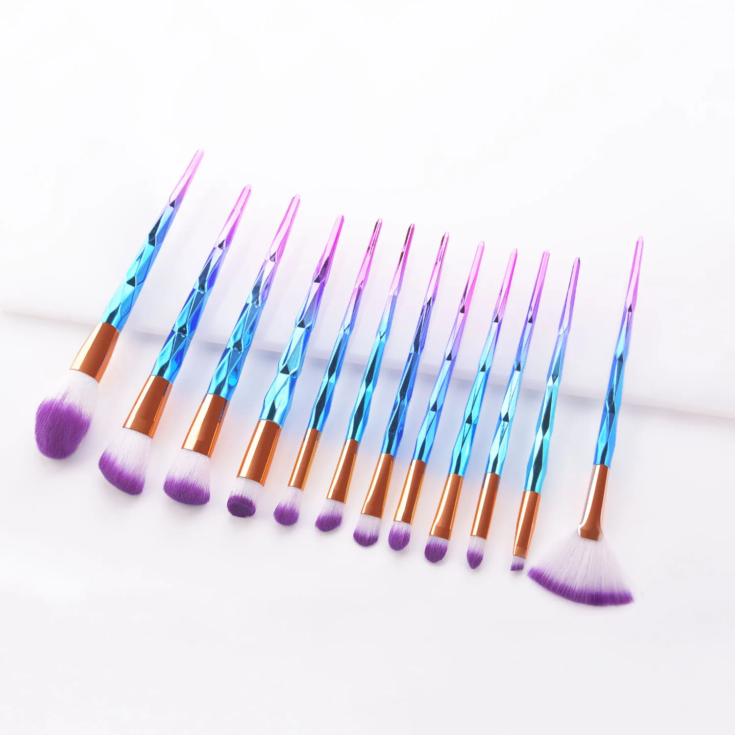 12 шт. профессиональный набор кистей akeup основа для бровей подводка глаз румяна