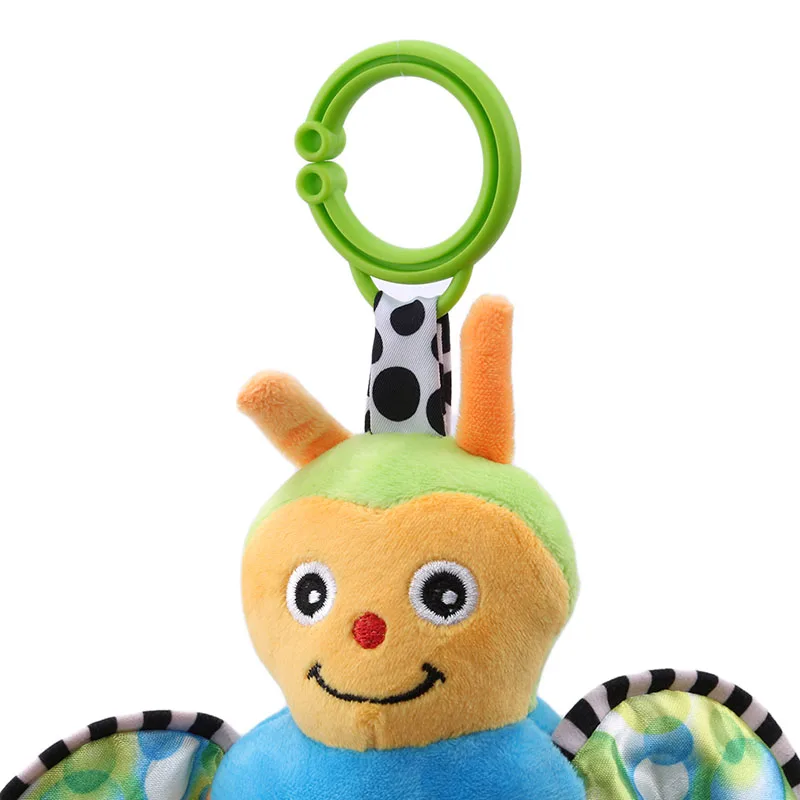 

0-24M Cartoon Bee Baby Rattles Mobiles Educational Toy Musical Baby Infant Plush Ratte Teether Mobile Baby Crib Car Hanging Toy