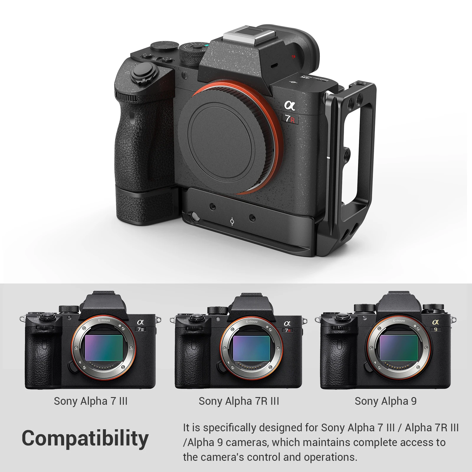 Пластина SmallRig A73 L для Sony A7M3 A7R3 L-образный кронштейн A7III / A7RIII A9 с быстроразъемной