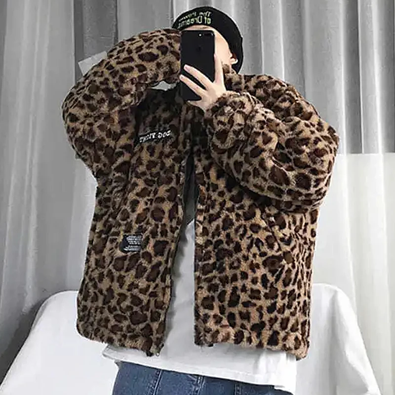 Куртка Мужская/женская с леопардовым принтом на молнии капюшоном | Мужская