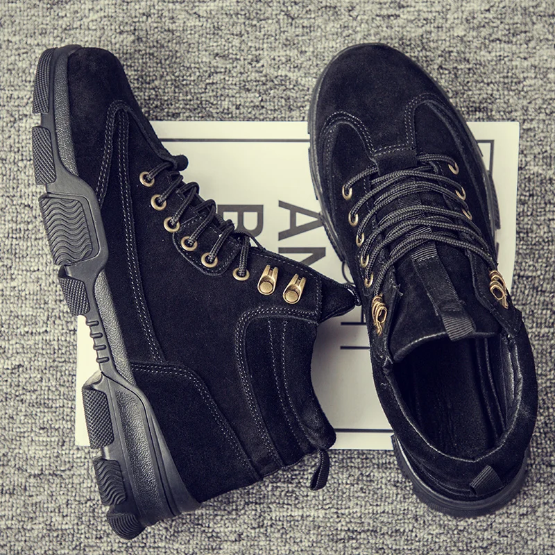 Замшевые ботинки мотоциклетные Martin Мужская модная уличная походная обувь