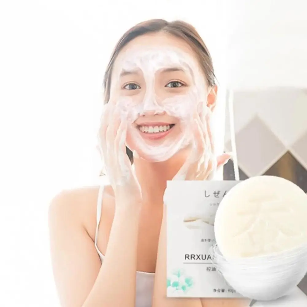 

60G Silk Soap Drawing Soap Sea Salt Goat Milk Handmade Control Soap And Cleansing Blackhead Soap Oil G9D2
