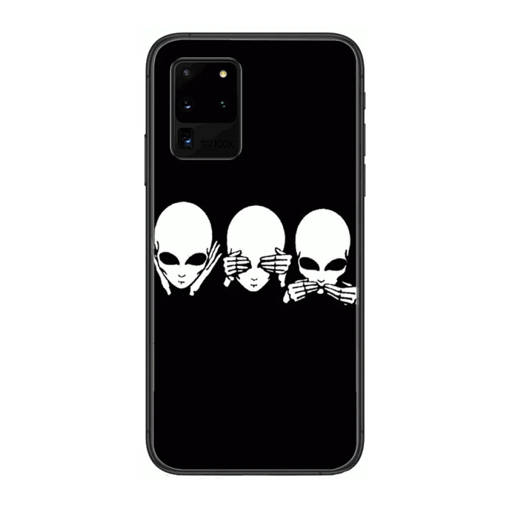

ET Space Phone cover hull For SamSung Galaxy S 6 7 8 9 10 20 Plus Edge E 5G Lite Ultra black soft bumper