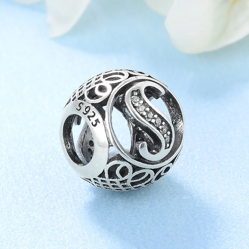 Новые Модные прозрачные циркониевые бусины из стерлингового серебра 925 пробы с