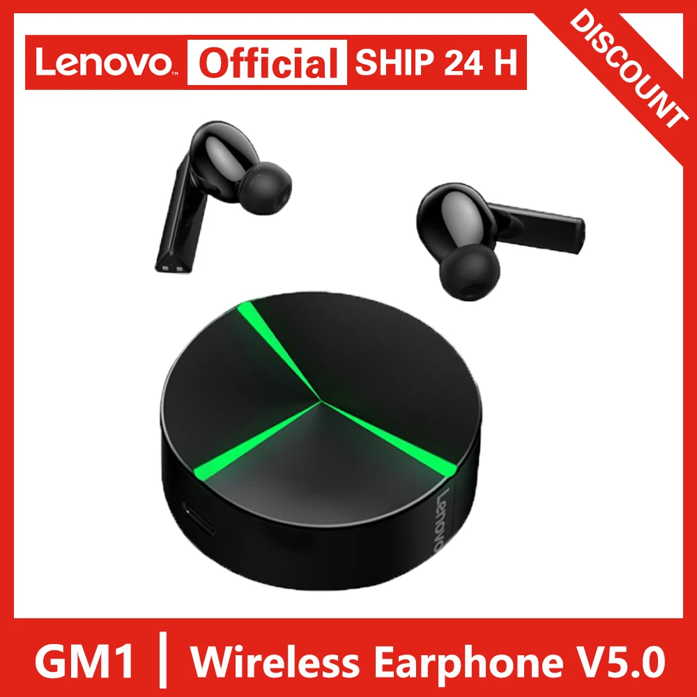 

Lenovo GM1 Wireless Earphone Bluetooth 5.0 TWS Game Earbuds True Esports Waterproof Headphone With Mic Touch Contro For Xiaomi