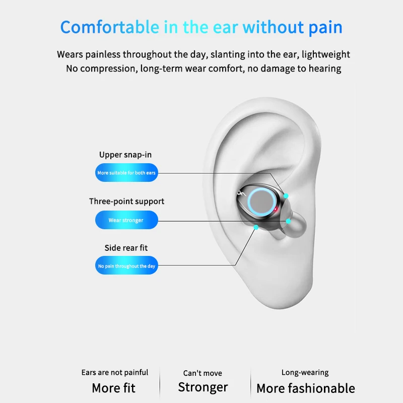 F9 TWS беспроводные наушники Bluetooth 5,0 Светодиодный дисплей питания беспроводные Bluetooth наушники 8D стерео гарнитура с 2000 мАч power Bank
