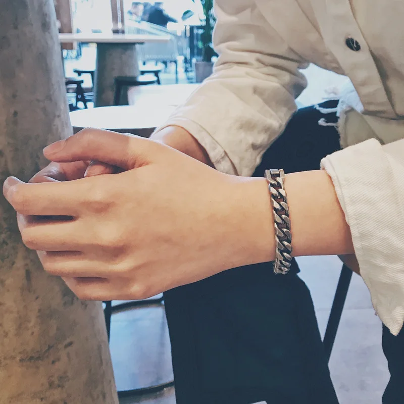 Модный мужской кожаный браслет в стиле &quotхип-хоп&quot Рок цепь для мужчин и женщин