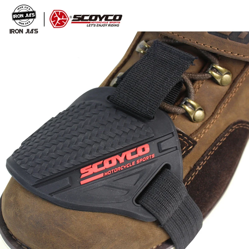 Усиленный резиновый переключатель передач мотоцикла Scoyco защитный кожух для