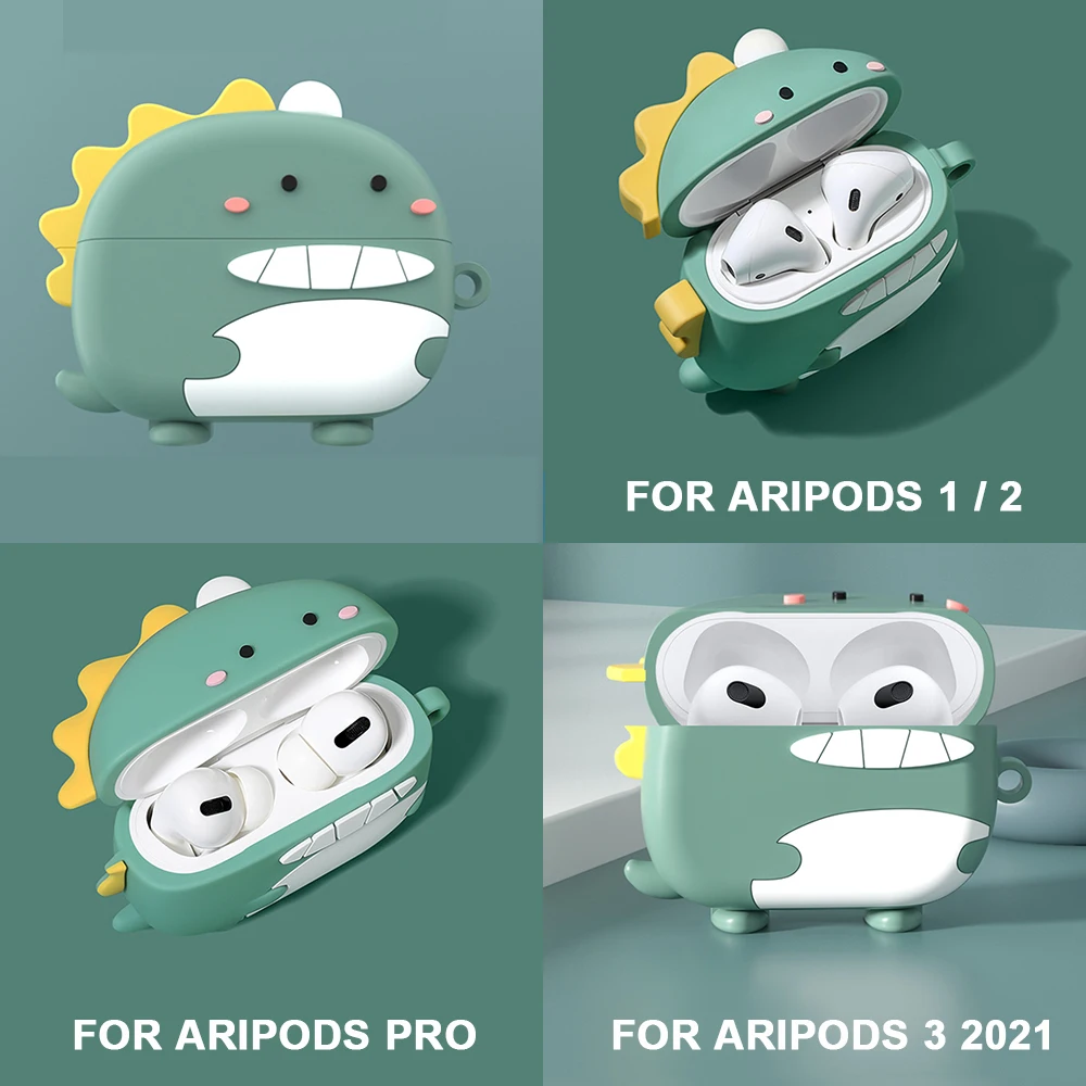3D чехол для наушников/Earpods Airpods 2 3 Pro силиконовый с милым мультяшным рисунком Apple Air