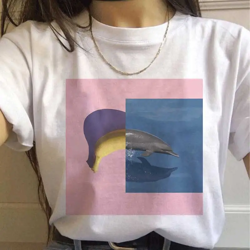 

T Shirt Women New Harajuku Animal and Women Print Gothic O Neck Short Sleeve Casual Tops T-shirt Ulzzang Aesthetics Tees