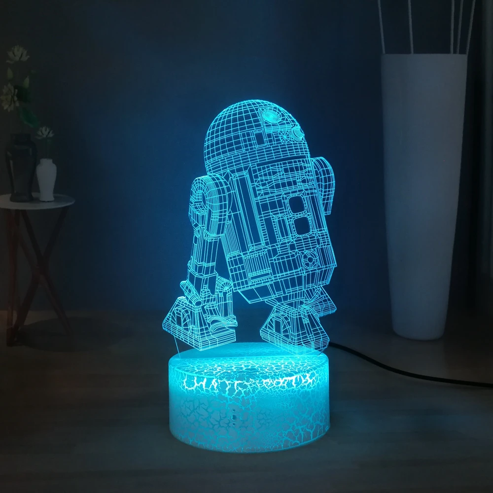 Настольная лампа с роботом-космонавтом в стиле Звездные войны Креативный