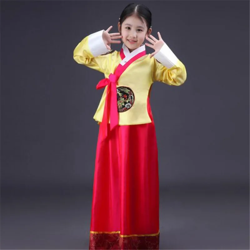 Традиционное платье Hanbok традиционный костюм для народного танца в Корейском