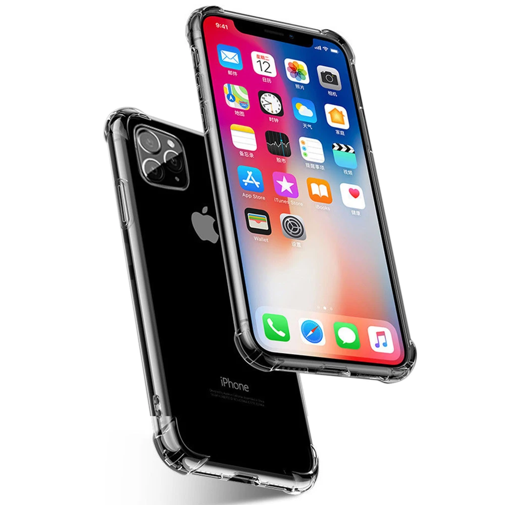 Прозрачный чехол для телефона iPhone 11 11Pro XR силиконовый мягкий накладка 8 7 6 6s Plus
